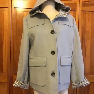 Womens Hooded Parka Size 12 from Lands’ End Wool and Nylon Blend